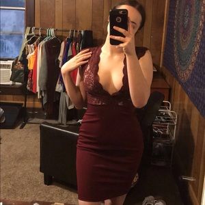 ✨🥀Red Wine Cocktail Dress🥀✨